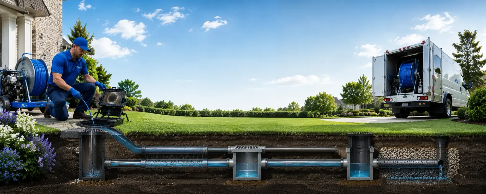 Outdoor drain cleaning information for Long Pond, PA